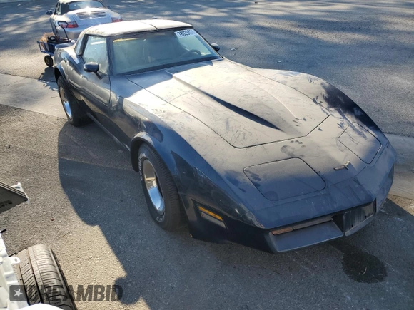 1981 Chevrolet Corvette with VIN 1G1AY8769BS420782, listed as a Copart auction lot 78029574 with 20,912 mi miles and Clean Title. Bid and sale history available at carsss.com. Image 4.