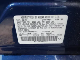 2017 Infiniti Q50 Premium with VIN JN1EV7AR1HM840017, listed as a IAAI auction lot 41006689 with Not provided miles and . Bid and sale history available at DreamBid. Image 9.
