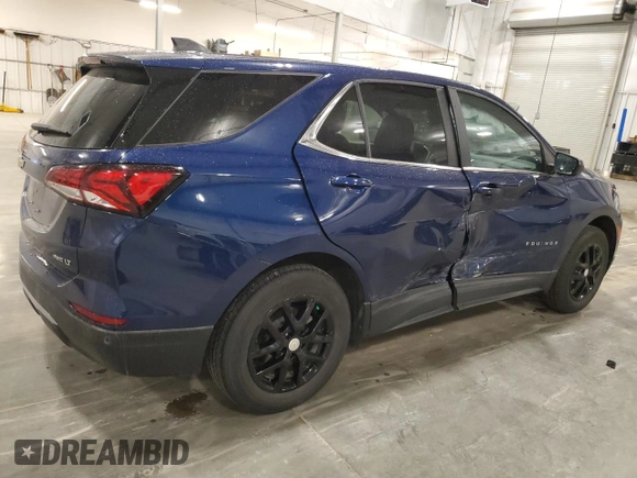 2022 Chevrolet Equinox LT with VIN 3GNAXUEV6NL189394, listed as a Copart auction lot 60070455 with 25,039 mi miles and Salvage title. Bid and sale history available at DreamBid. Image 3.