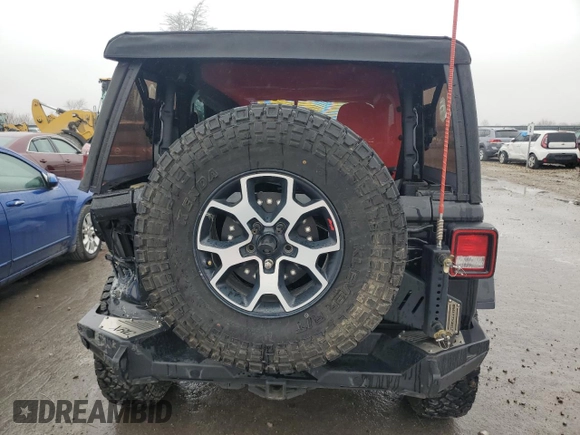 2020 Jeep Wrangler Rubicon with VIN 1C4HJXCG9LW142723, listed as a Copart auction lot 43423865 with 48,711 mi miles and Salvage title. Bid and sale history available at DreamBid. Image 6.