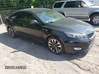 2014 Kia Optima SX Turbo with VIN 5XXGR4A64EG262205, listed as a IAAI auction lot 42576071 with 112,760 mi miles and . Bid and sale history available at DreamBid. Image 1.