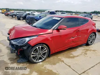 2016 Hyundai Veloster Turbo with VIN KMHTC6AE1GU273481, listed as a Copart auction lot 59571615 with 117,232 mi miles and Salvage title. Bid and sale history available at DreamBid. Image 1.