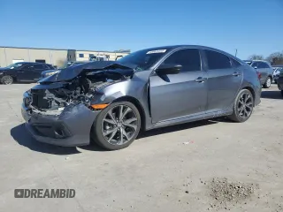 2020 Honda Civic Sedan Sport with VIN 2HGFC2F86LH505195, listed as a Copart auction lot 48663225 with 104,499 mi miles and Salvage Title. Bid and sale history available at carsss.com. Image 1.