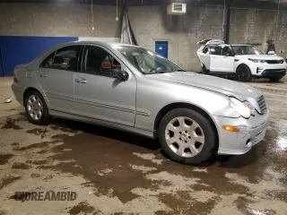 2006 Mercedes-Benz C 280 Luxury with VIN WDBRF92H56F759258, listed as a Copart auction lot 59697585 with 100,601 mi miles and Salvage title. Bid and sale history available at DreamBid. Image 4.