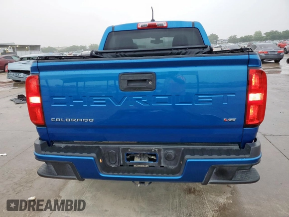 2021 Chevrolet Colorado 2WD LT with VIN 1GCGSCEN5M1141323, listed as a Copart auction lot 53894755 with 118,224 mi miles and Salvage title. Bid and sale history available at DreamBid. Image 6.