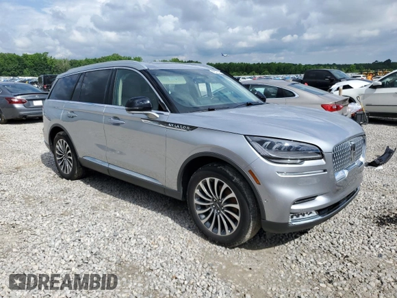 2021 Lincoln Aviator Reserve with VIN 5LM5J7XC9MGL15512, listed as a Copart auction lot 58562285 with 22,130 mi miles and Salvage title. Bid and sale history available at DreamBid. Image 4.