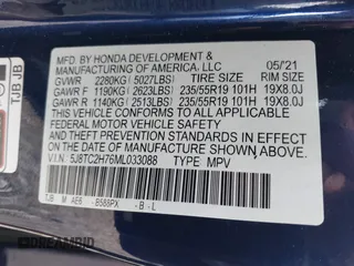 2021 Acura RDX Advance с VIN 5J8TC2H76ML033088, выставлен на аукционе IAAI как лот 42615303 с пробегом 40 602 миль миль и . История ставок и продаж доступна на DreamBid. Изображение 9.