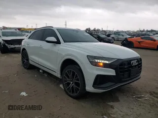 2022 Audi Q8 Prestige with VIN WA1FVBF17ND009814, listed as a Copart auction lot 83627874 with 16,294 mi miles and Salvage Title. Bid and sale history available at carsss.com. Image 4.