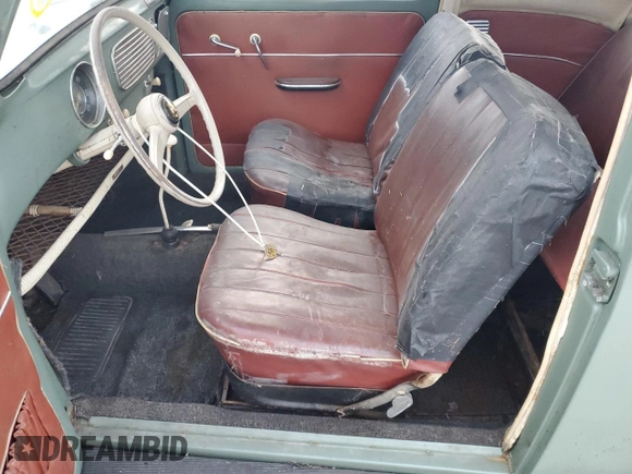 1957 Volkswagen Beetle with VIN 1308207, listed as a Copart auction lot 75331194 with 64,862 mi miles and Non Repairable. Bid and sale history available at DreamBid. Image 7.