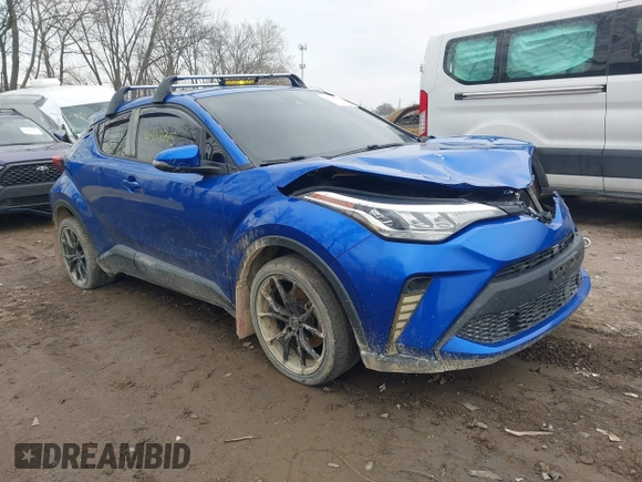 2020 Toyota C-HR LE with VIN JTNKHMBX6L1074648, listed as a IAAI auction lot 41528945 with 108,333 mi miles. Bid and sale history available at carsss.com. Image 1.