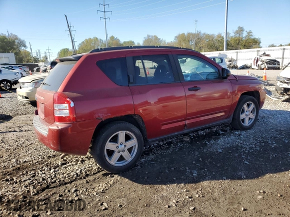 2008 Jeep Compass Sport with VIN 1J8FF47WX8D621561, listed as a Copart auction lot 51080125 with 170,832 mi miles and Salvage Title. Bid and sale history available at carsss.com. Image 3.