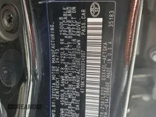 2013 Toyota Avalon XLE with VIN 4T1BK1EB2DU034907, listed as a Copart auction lot 51998375 with 205,150 mi miles and Salvage Title. Bid and sale history available at DreamBid. Image 14.