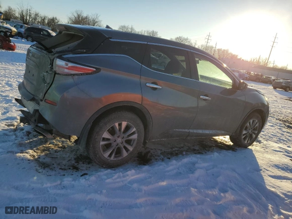 2015 Nissan Murano SV with VIN 5N1AZ2MH9FN212733, listed as a Copart auction lot 87662485 with 80,452 mi miles and Salvage Title. Bid and sale history available at carsss.com. Image 3.