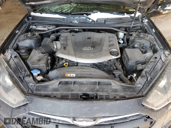 2015 Hyundai Genesis Coupe R-Spec with VIN KMHHU6KJ0FU124296, listed as a Copart auction lot 46195435 with 148,714 mi miles and Salvage title. Bid and sale history available at DreamBid. Image 11.