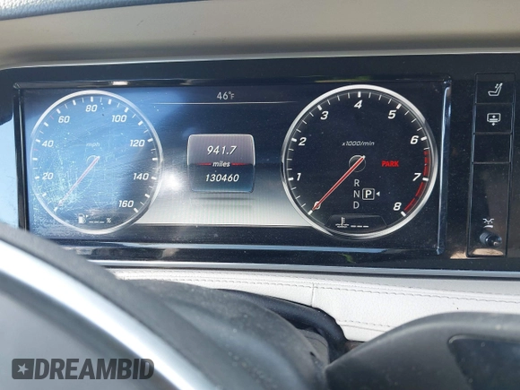 2015 Mercedes-Benz S 550 with VIN WDDUG8FB9FA126841, listed as a IAAI auction lot 41643256 with 130,460 mi miles and . Bid and sale history available at carsss.com. Image 7.