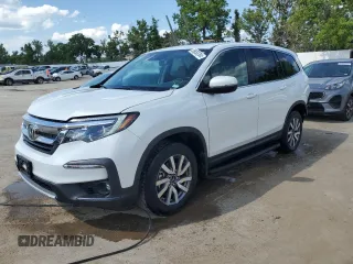 2021 Honda Pilot EX-L z VIN 5FNYF6H58MB084287, wystawiony jako Copart lot #59658784 z przebiegiem 32 707 mil mil oraz Szkoda całkowita • Salvage title. Historia ofert i sprzedaży dostępna na DreamBid. Obrazek 1.