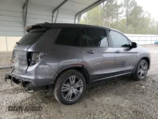 2021 Honda Passport EX-L with VIN 5FNYF7H54MB000620, listed as a Copart auction lot 50877295 with 46,109 mi miles and Salvage Title. Bid and sale history available at carsss.com. Image 3.