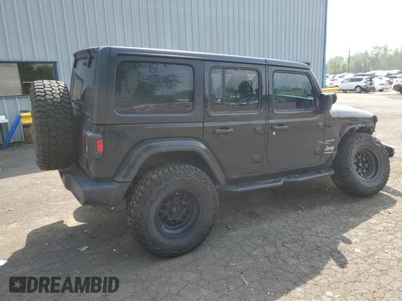 2020 Jeep Wrangler Unlimited Sahara with VIN 1C4HJXEN0LW213643, listed as a Copart auction lot 53343675 with 95,373 mi miles and Salvage title. Bid and sale history available at DreamBid. Image 3.