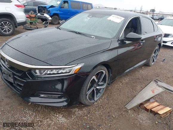 2019 Honda Accord Sedan Sport 1.5T with VIN 1HGCV1F32KA042299, listed as a IAAI auction lot 41711078 with 100,592 mi miles. Bid and sale history available at carsss.com. Image 2.