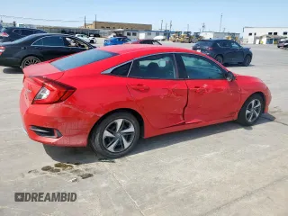 2020 Honda Civic Sedan LX with VIN 2HGFC2F69LH566510, listed as a Copart auction lot 49608665 with 93,648 mi miles and Salvage Title. Bid and sale history available at carsss.com. Image 3.