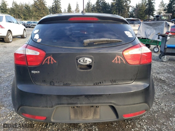 2012 Kia Rio LX with VIN KNADM5A34C6023937, listed as a Copart auction lot 88561025 with 130,907 mi miles and Salvage Title. Bid and sale history available at carsss.com. Image 6.