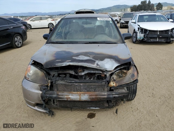 2001 Honda Civic LX with VIN JHMES16521S000353, listed as a Copart auction lot 47652345 with 0 mi miles and Salvage Title. Bid and sale history available at carsss.com. Image 5.