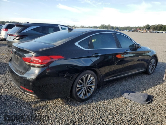 2016 Hyundai Genesis 3.8L with VIN KMHGN4JE8GU107099, listed as a Copart auction lot 73823554 with 0 mi miles and Salvage Title. Bid and sale history available at carsss.com. Image 3.