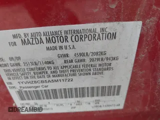 2010 Mazda 6 S Grand Touring with VIN 1YVHZ8CB5A5M11722, listed as a IAAI auction lot 42087531 with 207,359 mi miles and . Bid and sale history available at DreamBid. Image 9.