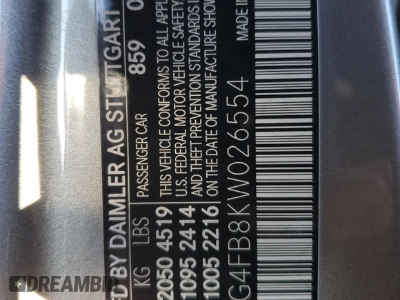 2019 Mercedes-Benz A 220 with VIN WDD3G4FB8KW026554, listed as a Copart auction lot 47103375 with 50,749 mi miles and Salvage Title. Bid and sale history available at DreamBid. Image 12.
