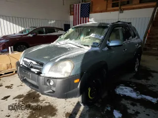 2007 Hyundai Tucson SE with VIN KM8JN12D87U574775, listed as a Copart auction lot 88897225 with 110,598 mi miles and Salvage Title. Bid and sale history available at carsss.com. Image 1.