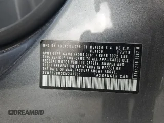 2019 Volkswagen Jetta SEL z VIN 3VWEB7BU3KM231531, wystawiony jako Copart lot #63348835 z przebiegiem 56 098 mil mil oraz Szkoda całkowita • Salvage title. Historia ofert i sprzedaży dostępna na DreamBid. Obrazek 12.