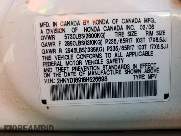 2006 Acura MDX Touring RES w/Navi with VIN 2HNYD18916H526698, listed as a Copart auction lot 72429414 with 211,031 mi miles and Clean Title. Bid and sale history available at carsss.com. Image 12.