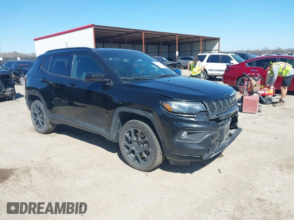 2023 Jeep Compass Latitude with VIN 3C4NJDBN2PT507868, listed as a IAAI auction lot 41760268 with 35,837 mi miles and . Bid and sale history available at DreamBid. Image 1.