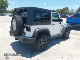 2013 Jeep Wrangler Sport with VIN 1C4AJWAG0DL542624, listed as a IAAI auction lot 42590160 with 54,850 mi miles and . Bid and sale history available at DreamBid. Image 4.