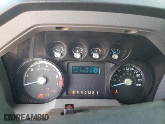 2013 Ford F-250 XL with VIN 1FTBF2A6XDEB58957, listed as a Copart auction lot 71778034 with 131,663 mi miles and Salvage Title. Bid and sale history available at DreamBid. Image 9.