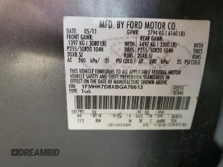 2011 Ford Explorer XLT z VIN 1FMHK7D8XBGA76613, wystawiony jako Copart lot #55568695 z przebiegiem 124 631 mil mil oraz Szkoda całkowita • Salvage title. Historia ofert i sprzedaży dostępna na DreamBid. Obrazek 14.