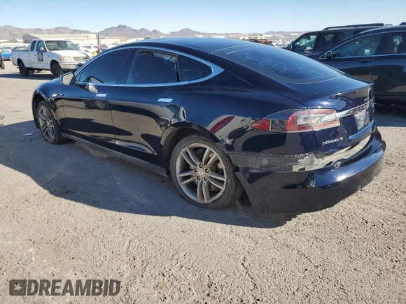 2013 Tesla Model S with VIN 5YJSA1CN9DFP05499, listed as a Copart auction lot 80078144 with 133,763 mi miles and Salvage Title. Bid and sale history available at carsss.com. Image 2.