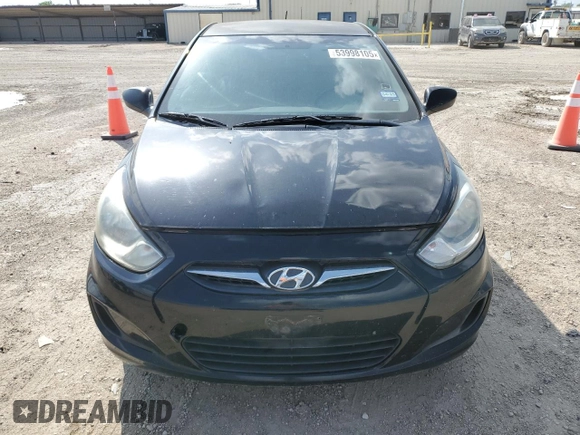 2013 Hyundai Accent GLS with VIN KMHCT4AE3DU394772, listed as a Copart auction lot 53998105 with 130,026 mi miles and Salvage Title. Bid and sale history available at carsss.com. Image 5.