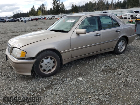2000 Mercedes-Benz C 230 Kompressor with VIN WDBHA24GXYA855697, listed as a Copart auction lot 52633465 with 191,235 mi miles and Salvage Title. Bid and sale history available at carsss.com. Image 1.
