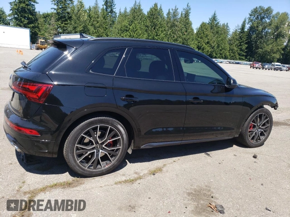 2021 Audi SQ5 Premium Plus with VIN WA1B4AFY7M2032061, listed as a Copart auction lot 59456094 with 15,309 mi miles and Salvage Title. Bid and sale history available at DreamBid. Image 3.
