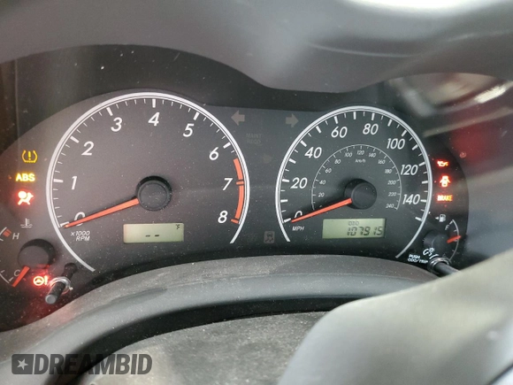 2010 Toyota Corolla with VIN 2T1BU4EE3AC513954, listed as a Copart auction lot 56916755 with 107,915 mi miles and Salvage title. Bid and sale history available at DreamBid. Image 9.