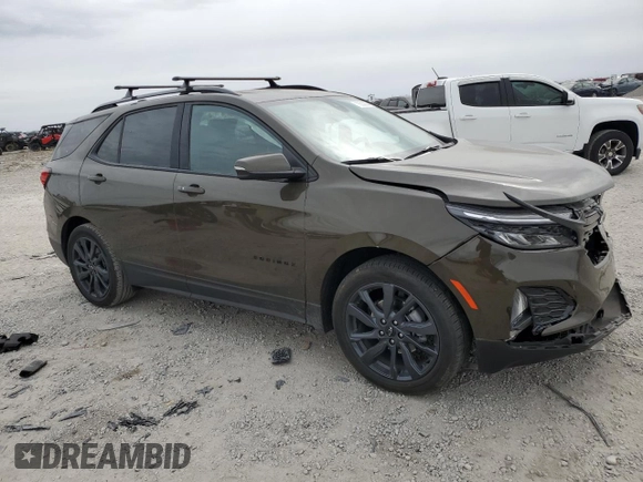 2024 Chevrolet Equinox RS with VIN 3GNAXMEG0RL161372, listed as a Copart auction lot 76330864 with 11,312 mi miles and Salvage title. Bid and sale history available at DreamBid. Image 4.