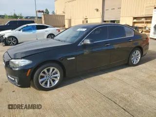 2015 BMW 5 Series 528i with VIN WBA5A5C54FD514004, listed as a Copart auction lot 55825075 with 104,896 mi miles and Clean Title. Bid and sale history available at carsss.com. Image 1.