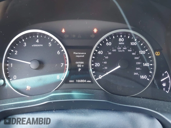 2013 Lexus ES 4dr Sdn with VIN JTHBK1GG8D2029265, listed as a IAAI auction lot 41700728 with 166,804 mi miles. Bid and sale history available at carsss.com. Image 7.