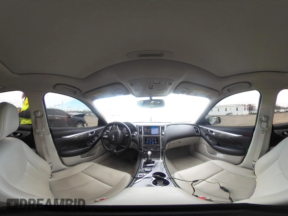 2015 Infiniti Q50 with VIN JN1BV7AR0FM392708, listed as a IAAI auction lot 41593006 with 109,066 mi miles. Bid and sale history available at carsss.com. Image 18.