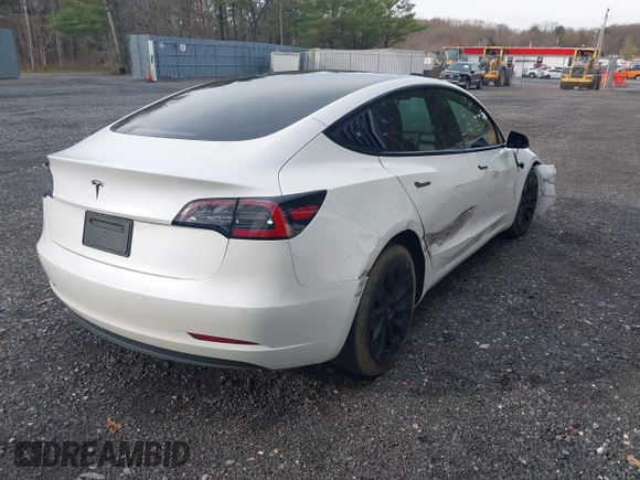 2021 Tesla Model 3 Long Range with VIN 5YJ3E1EB8MF974007, listed as a IAAI auction lot 41915513 with 107,354 mi miles and . Bid and sale history available at carsss.com. Image 4.
