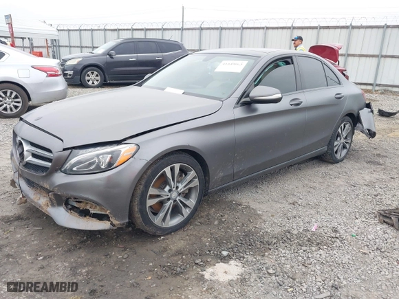 2015 Mercedes-Benz C-Class C 300 with VIN 55SWF4JB9FU056365, listed as a IAAI auction lot 41549063 with 119,106 mi miles. Bid and sale history available at carsss.com. Image 2.