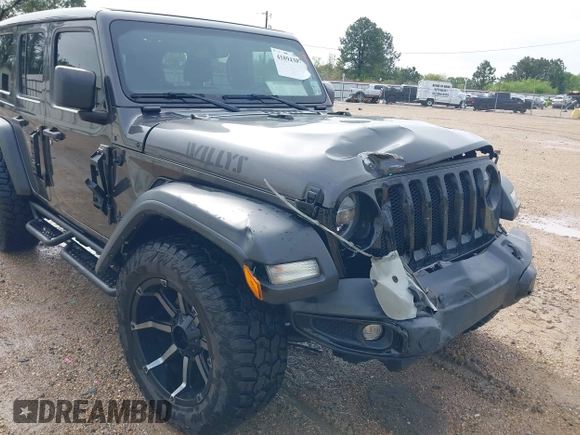 2021 Jeep Wrangler Unlimited Sport S with VIN 1C4HJXDG2MW700461, listed as a IAAI auction lot 41894307 with 82,454 mi miles. Bid and sale history available at carsss.com. Image 6.