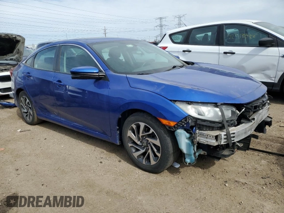 2016 Honda Civic EX with VIN 19XFC2F72GE067069, listed as a Copart auction lot 52583195 with 109,082 mi miles and Salvage Title. Bid and sale history available at DreamBid. Image 4.