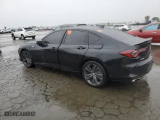 2023 Acura TLX w/A-Spec Package with VIN 19UUB5F55PA003901, listed as a Copart auction lot 48999125 with 17,077 mi miles and Salvage Title. Bid and sale history available at carsss.com. Image 2.